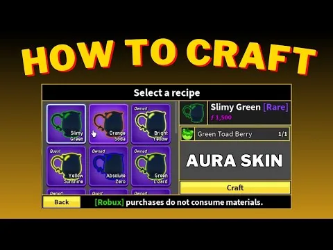 影片縮圖:How To Craft & Use Aura Skins in Blox Fruits | Aura Skin Crafting Guide
