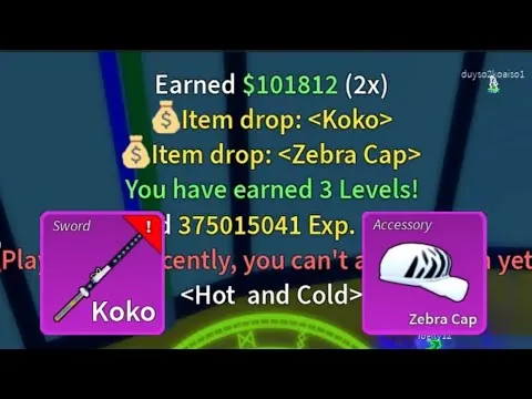 影片縮圖：*Full Guide* How to get koko sword and zebra cap blox fruits | koko blox fruits | zebra cap