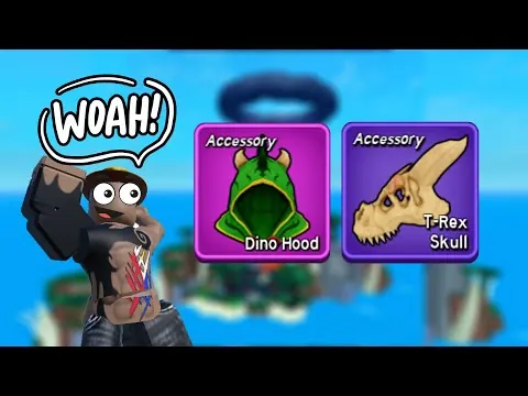 影片縮圖：Dino Hood and T-rex Skull Accessories - Blox Fruits