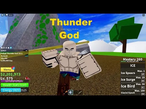 影片縮圖：How To Defeat Thunder God | Roblox Blox Fruits | Upper Skylands
